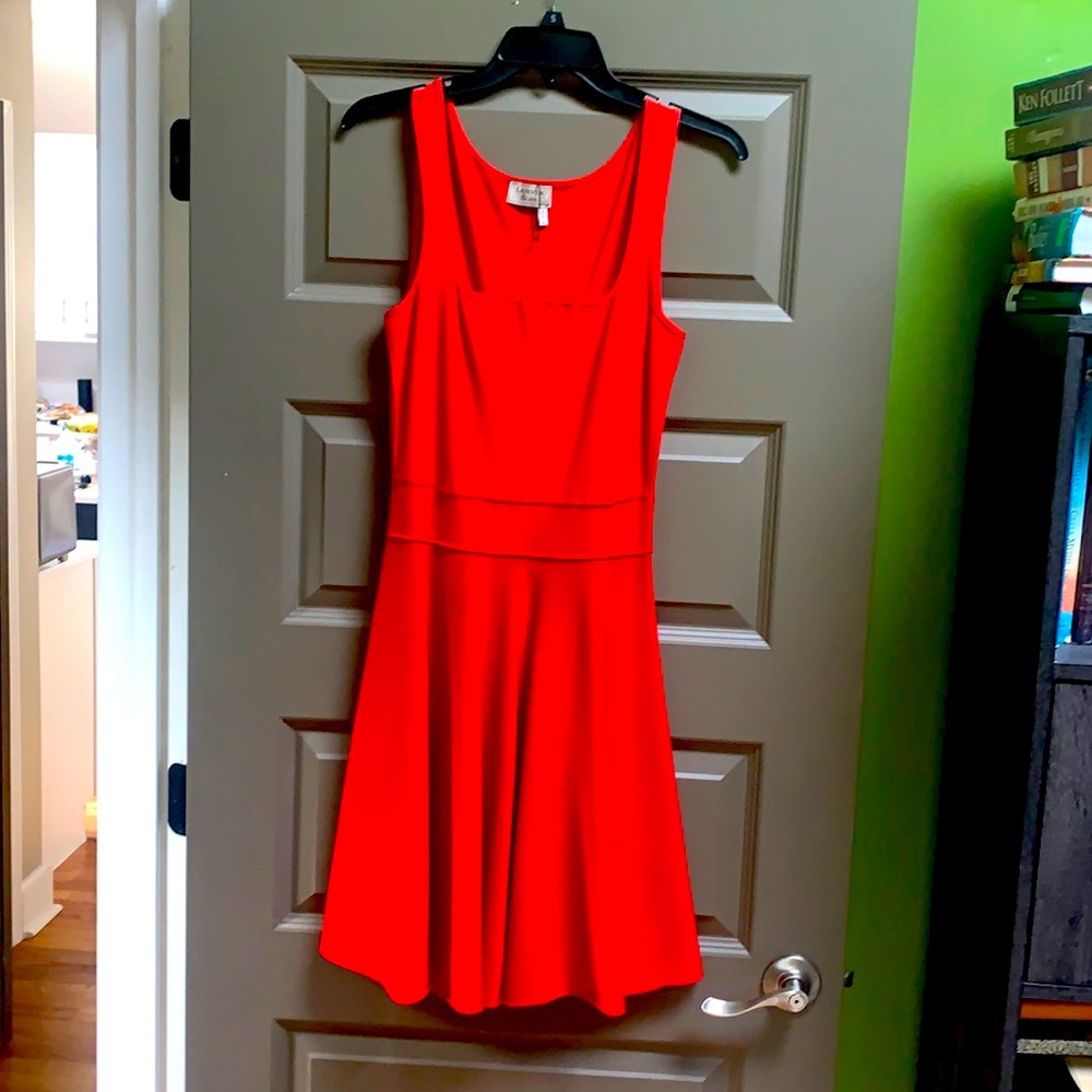 Designer Lanvin dress made in Italy size small red knit
